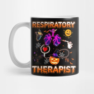 Respiratory Therapist Halloween Zombie Costume Scary Pumpkin Mug